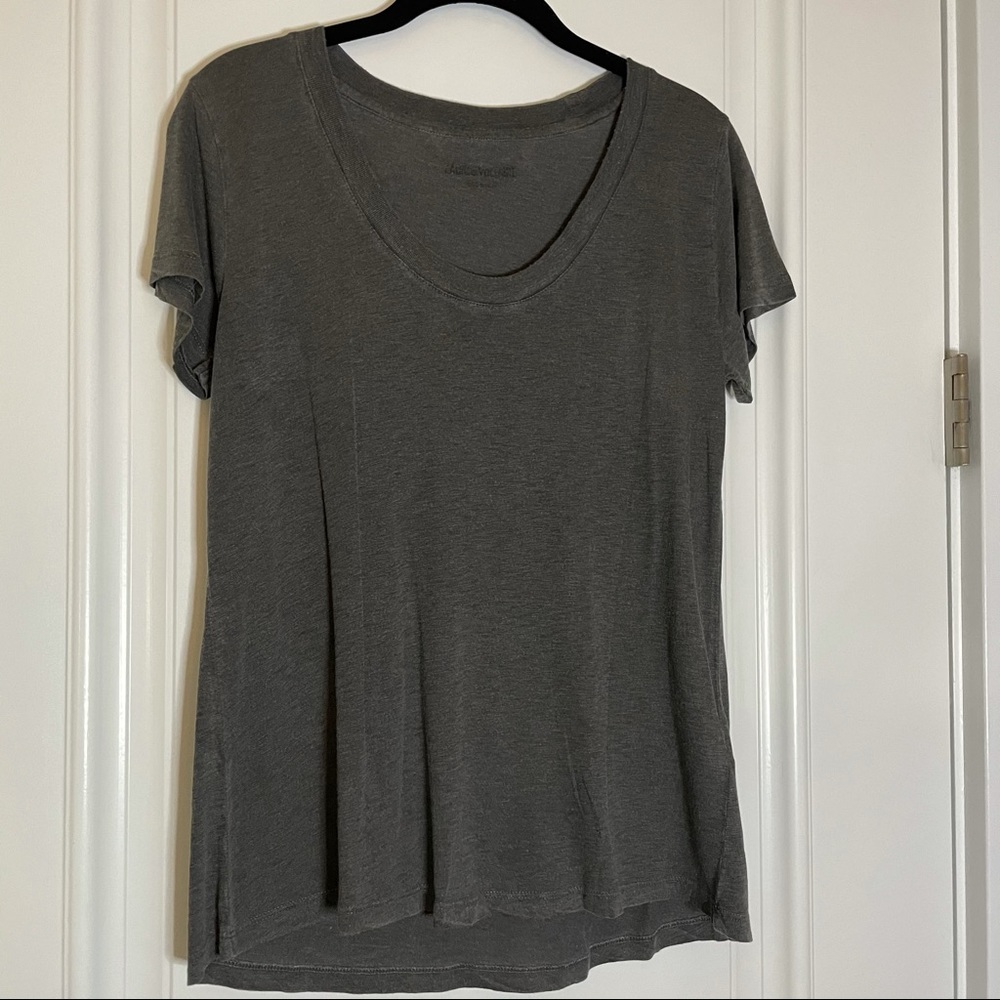 Zadig and Voltaire Designer Tiny Slub T-Shirt-Coal